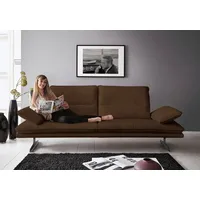 W.Schillig Couch Mikrofaser 3-Sitzer Braun