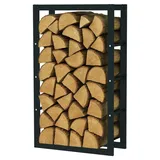 SCHMIDT security tools Kaminholzregal Metall Schwarz 60 x 25 x 100 cm