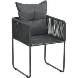 vidaXL Gartenstuhl 51,5 x 51,5 x 67 cm schwarz 2 St.