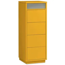 Aileenstore Schubladenturm Kommode Sideboard Schubkastenschrank mit Ablage Orange