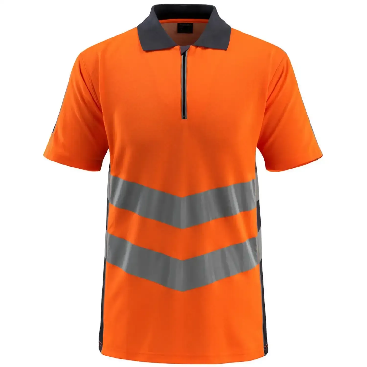 Warnschutz Polo-Shirt "MURTON" Safe Supreme UV-Schutz - 4XL - orange/schwarzblau