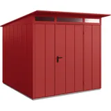 Hörmann Metall-Gerätehaus Berry Modern mit Pultdach Typ 2, 248 x 283 cm,purpurrot,7 m2