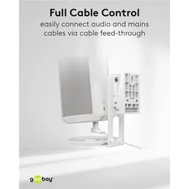 goobay Wandhalterung für Sonos Era 100, / Lautsprecher-Wandhalter bis 3kg / Schwenkbar & Neigbar/weiß / 71982