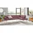 Veloursstoff langer Schenkel links lila