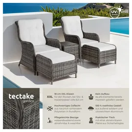 Tectake Benissa Set 5-tlg. grau