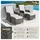 Tectake Benissa Set 5-tlg. grau