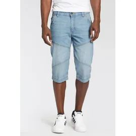 Arizona Bermudas "Tom", Herren, Gr. 62, N-Gr, blau (bleached), Denim/Jeans, Obermaterial: 100% Baumwolle, used, Basic, normal kniebedeckend, Hosen Bermudas, Topseller