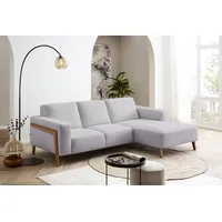 exxpo - sofa fashion Ecksofa EXXPO - SOFA FASHION "Starr, modern und klassisches Design, hochwertige Verarbeitung, bequem", grau, B:250cm H:84cm T:163cm, Sofas, Ecksofa, L-Form, wahlw. elektrische Sitztiefenverstellung, Massivholzfüße
