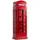 Woodkings Vitrine Telefonzelle Rot Glasschrank I London Schrank I Glasschrank I Barschrank I Bücheregal I Unikat