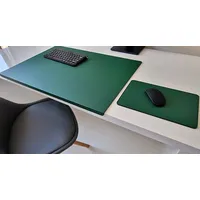 Profi Mats Schreibtischunterlage Kantenschutz Mauspad Sanftlux Kunst Leder 12 Farben grün 60 cm