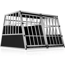 CADOCA Hundetransportbox XXL 97 x 90 x 70 cm Silber