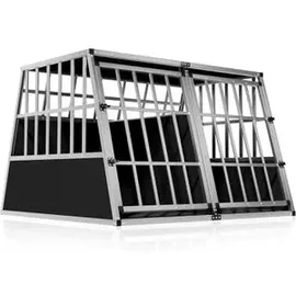 CADOCA Hundetransportbox XXL 97 x 90 x 70 cm Silber