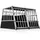 CADOCA Hundetransportbox XXL 97 x 90 x 70 cm Silber