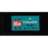 Prym 124131 Sticknadeln mit Sp. ST 16 1,60 x 55 mm silberfarbig, silber