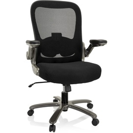 HJH Office XXL Drehstuhl INSTRUCTOR T I Bürostuhl geeignet für EIN Körpergewicht bis 220 kg, Schwerlast Stuhl, Stoff/Netz Schwarz