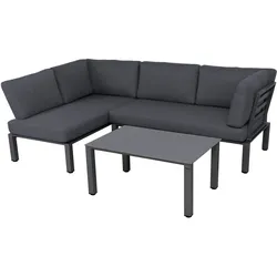 MWH Loungemöbel Set Widoo 3tlg. Aluminium Grau