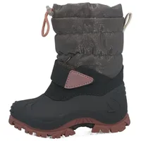 Lurchi Fjonna Winterstiefel, Outdoorstiefel, Kinderstiefel, Winterboots mit Glitzerdruck grau|rosa 35 EU