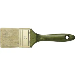 Profi-Flachpinsel aus Naturborsten mit grünem Hartholzstiel 30mm