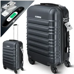 KESSER® Reisekoffer Hartschalen-Koffer Inkl. Kofferwaage + Gepäckanhänger Trolley Gepäck Rollkoffer Zahlenschloss 4 Rollen ABS-Hartschale Teleskopgriff