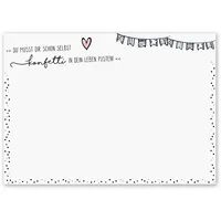 Schreibtischunterlage Konfetti I DIN A3 Format I aus Papier zum Abreißen I mit Spruch Statement Motivation I für Notizen, als Malunterlage I dv383