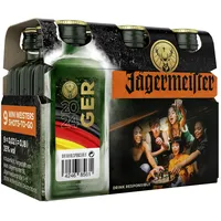 Jägermeister EM-Edition - 9 x 0,02l Mini Meister Shots Premium Kräuterlikör 35% Vol. beklebt mit einem Länder EM-Etikett - Das Original aus Wolfenbüttel