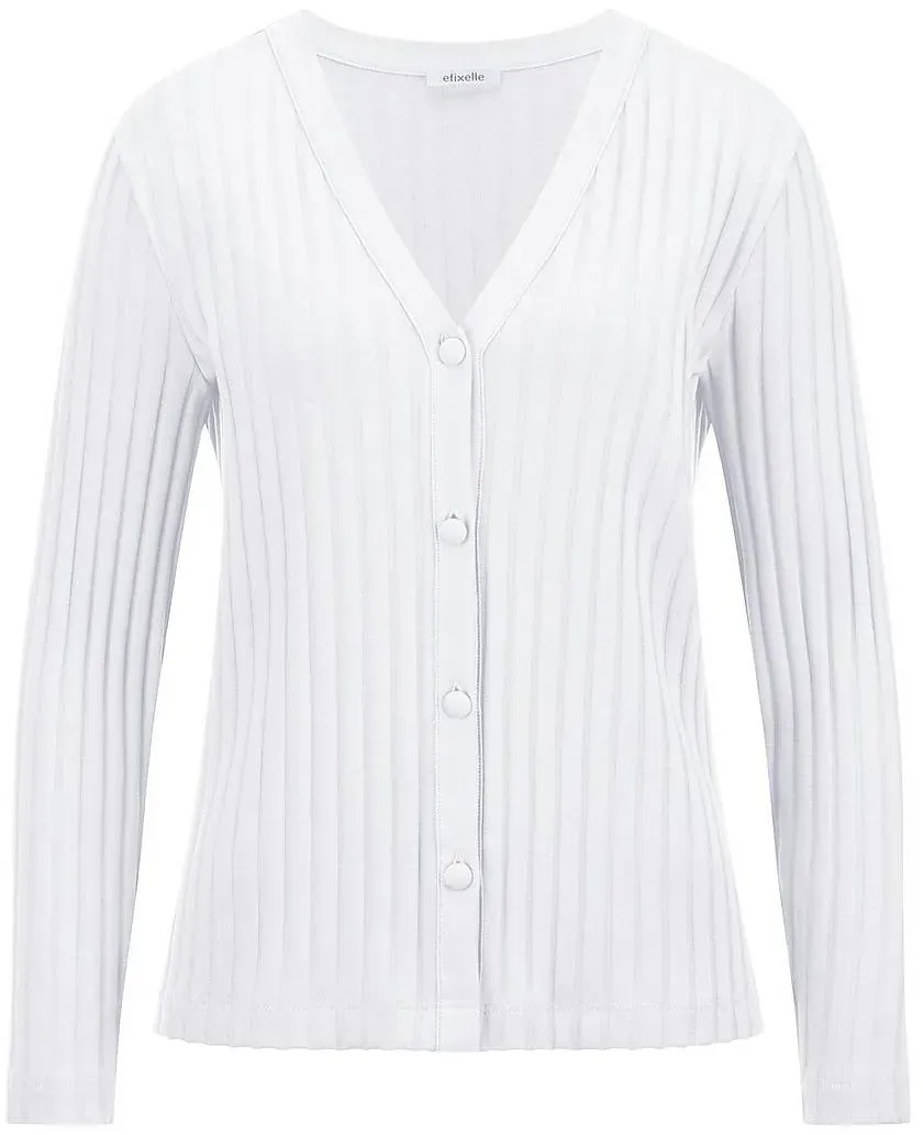 Shirtjacke V-Ausschnitt Efixelle weiss, 50