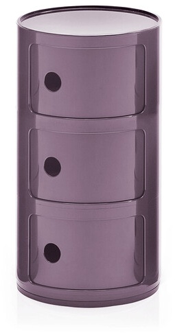 Kartell Container Componibili violett, Designer Anna Castelli Ferrieri, 58.5 cm