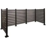 MCW Alu Mülltonnen-Zaun K57 Grau 130x300x110cm