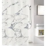 KLEINE WOLKE Duschvorhang Marble 120 x 200 cm grau