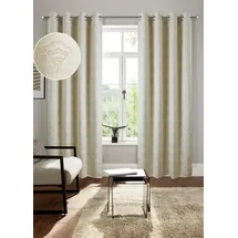 bruno banani Verdunkelungsvorhang Alessio, Ösen (1 St), verdunkelnd, Elegantes Muster, Jacquard, verdunkelnder Vorhang, blickdicht, modern beige 130 cm x 175 cm