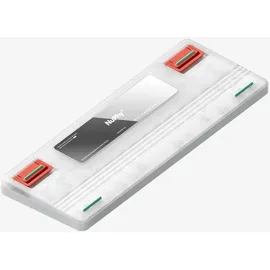 nuphy Air60 V2 kabellose Mini-Tastatur mit Beleuchtung,Unterstützung QMK/VIA Kompatibel mit Windows/Mac OS/Linux für Bluetooth 5.1/2.4GHz/(USB-C)-White Gateron Brown Switch