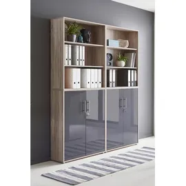 MID.YOU Office Edition Aktenschrank 168,8 x 33 x 227,2 cm Sonoma Eiche/Anthrazit