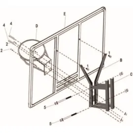Mastertronic MASTER Basketballbrett 110 x 75 cm Acryl