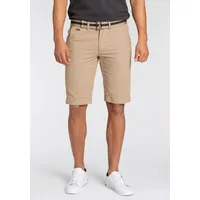 bruno banani Chinoshorts inklusive Gürtel beige|braun 29