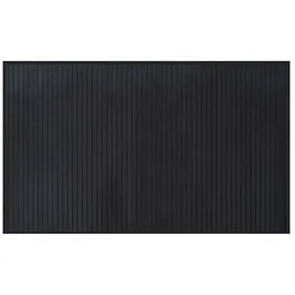 vidaXL Teppich Rechteckig Schwarz 60x100 cm Bambus