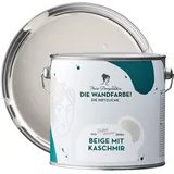 MissPompadour abwaschbare Wandfarbe Beige mit Kaschmir 2,5L - hohe Deckkraft & Ergiebigkeit - matte, scheuerbeständige Innenfarbe - geruchsarm, wasserbasiert, atmungsaktiv - Die Nützliche