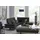 W.Schillig Eckcouch Leder 2-Sitzer Grau
