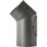 Kleining Firefix Kerzen + Kamin Zubehör, Ofenrohrbog.45°,Ø150mm,sw fest m.Tür,Farbe: schwarz