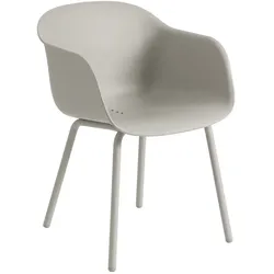 Muuto - Fiber Outdoor Armlehnstuhl, grau