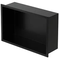 Luxebath Duschnische 20x30cm Aufputz edelstahl schwarz