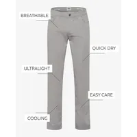 Brax Herren Five-Pocket-Hose Style CADIZ PLATIN, hellgrau, Gr. 33/32