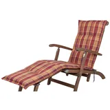 Auflage Deckchair Florence 2136 orange-rot kariert 190x48x6 cm KETTtex