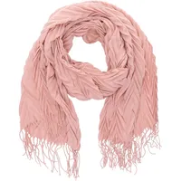 Antonio Damen Winter Schal Cashmera Plissee - rose