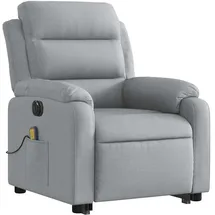 vidaXL Massagesessel elektrisch 148 x 79,5 x 0 cm Hellgrau mit Aufstehhilfe