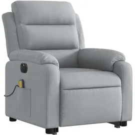 vidaXL Massagesessel elektrisch 148 x 79,5 x 0 cm Hellgrau mit Aufstehhilfe