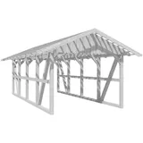 SKANHOLZ Skan Holz Carport Schwarzwald mit Dachlattung 424 x 772 cm Weiß