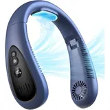 Amxcnoy Tragbarer Nackenventilator, Freihändiger, Blattloser Nackenventilator Mit 360°-kühlplatte, 5000-mah-usb-akku – Mini-faltventilator Für Damen Und Herren
