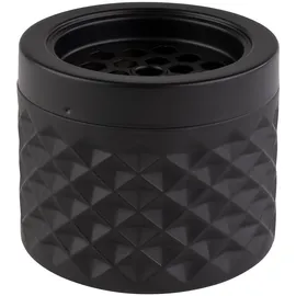 APS Windaschenbecher Ø 9,5 cm, H: 8 cm, Glas matt-schwarz, gefrostet,