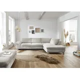 die planbar Ecksofa DIE PLANBAR "MP-IN14007 L-Form", beige (ecru), B:306cm H:84cm T:197cm, 100% Polyester, Sofas, Ecksofa, wahlweise mit Bettfunktion und verstellbaren Kopfstützen, in Cord