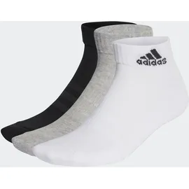 adidas Cushioned Sportswear Ankle 3er Pack Medium Grey Heather / White / Black 49-51